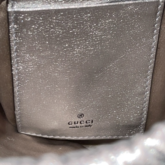Preloved Gucci bucket bag mini with silver Sequence pristine condition dust bag. - Picture 9 of 9